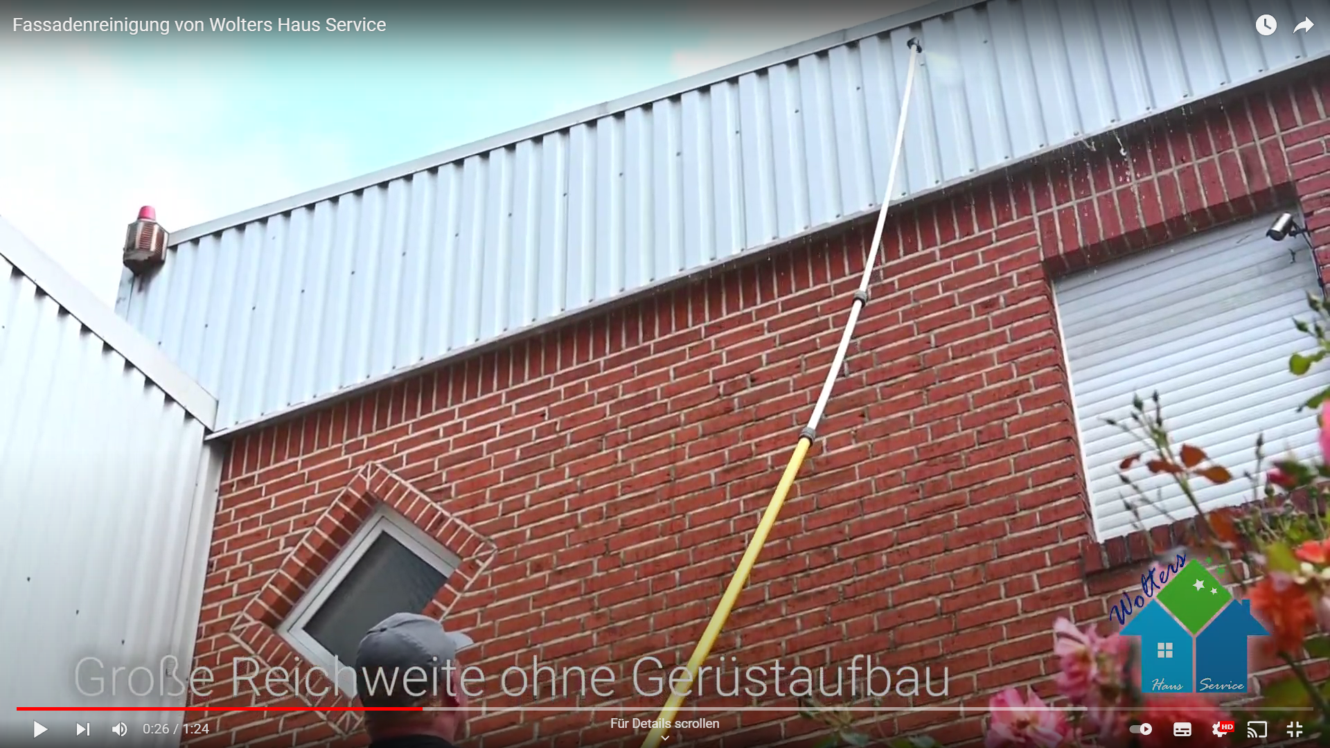 Fassadenreinigung ohne Gerüst